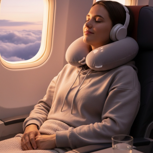 Almohada de Viaje Cervical Cuello Ergonómico de Felpa Con diseño perro Yoyoso