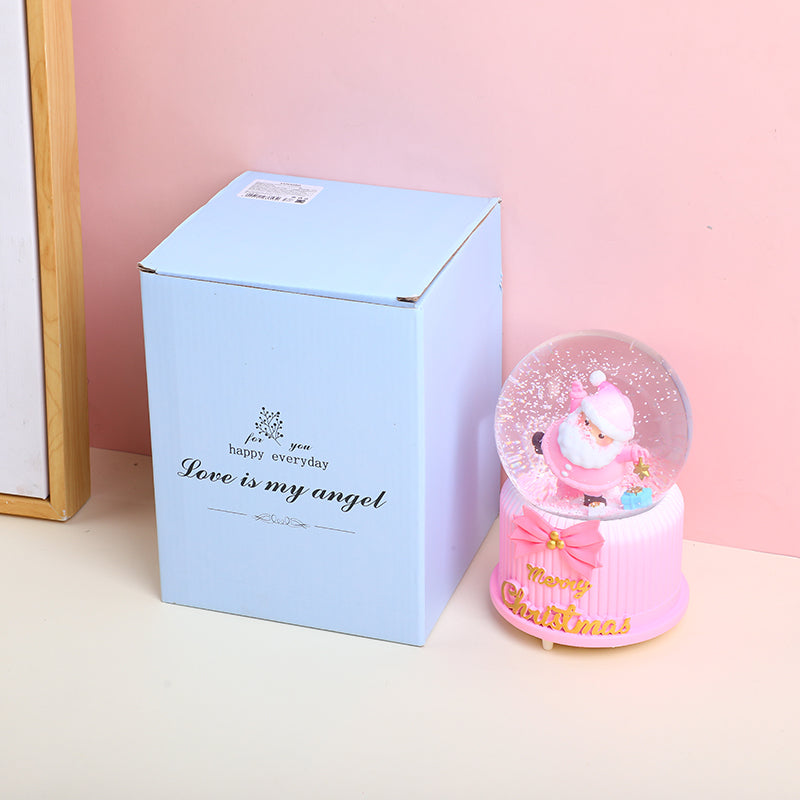 BOLA DE CRISTAL NAVIDEÑA - ROSADA