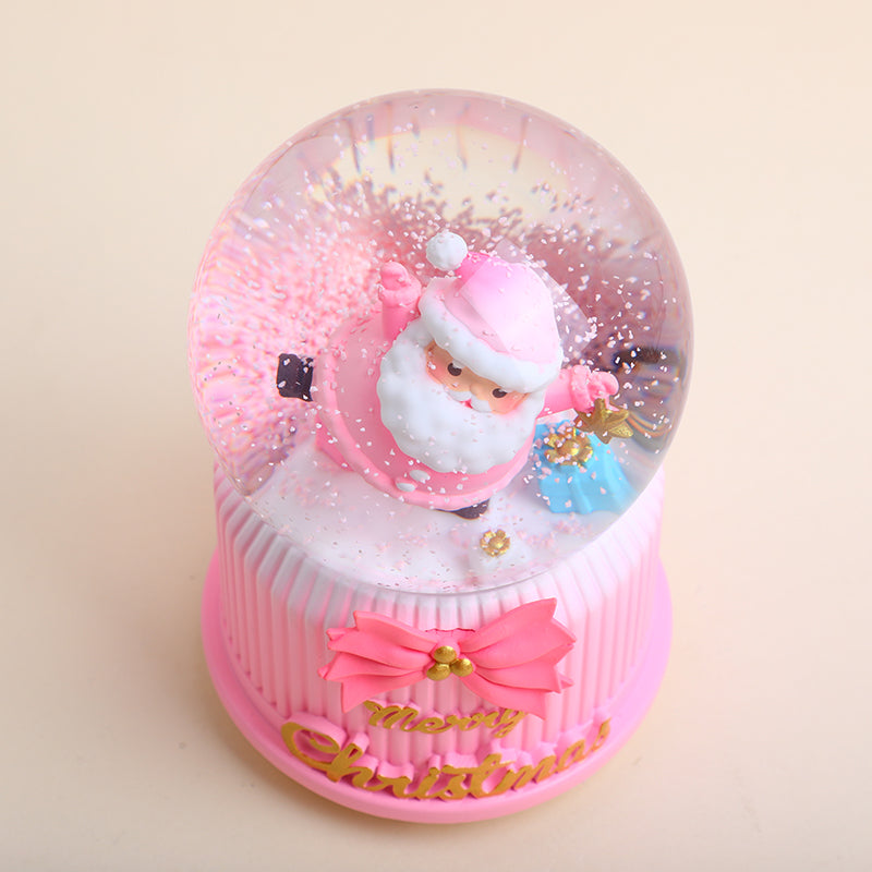 BOLA DE CRISTAL NAVIDEÑA - ROSADA