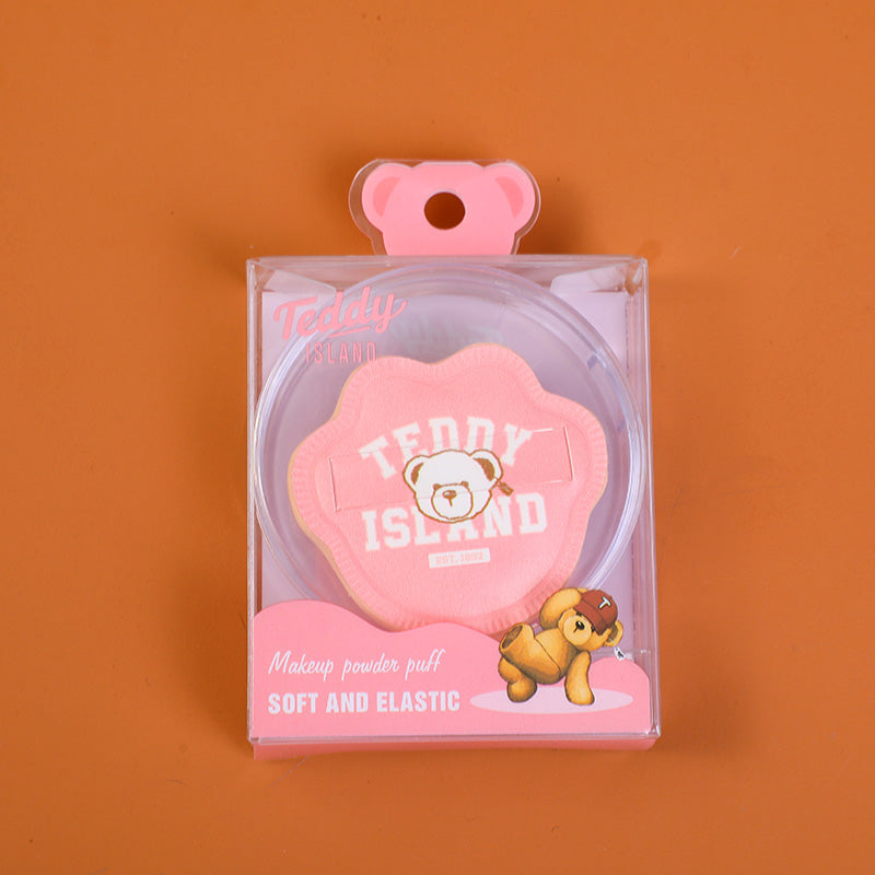 ESPONJA EN FORMA DE PATA - TEDDY ISLAND - ROSADA