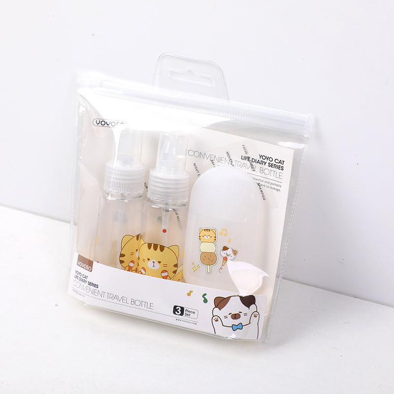 SET DE FRASCOS DE VIAJE - GATO - 3UND