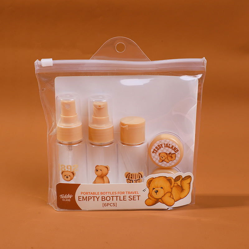 SET DE FRASCO DE VIAJE - TEDDY ISLAND - 6UND