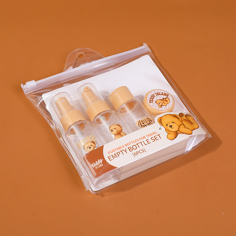 SET DE FRASCO DE VIAJE - TEDDY ISLAND - 6UND