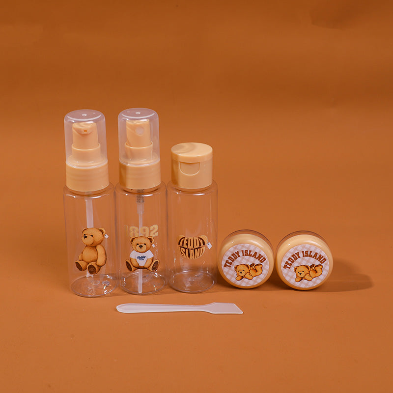 SET DE FRASCO DE VIAJE - TEDDY ISLAND - 6UND