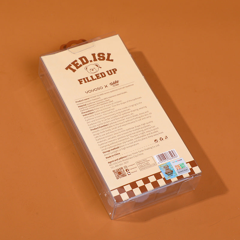 KIT DE CEJAS - TIJERAS , RECORTADOR & PINZAS - TEDDY ISLAND