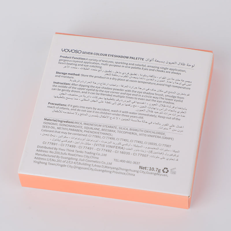 PALETA DE SOMBRAS 7 COLORES - ROSAS