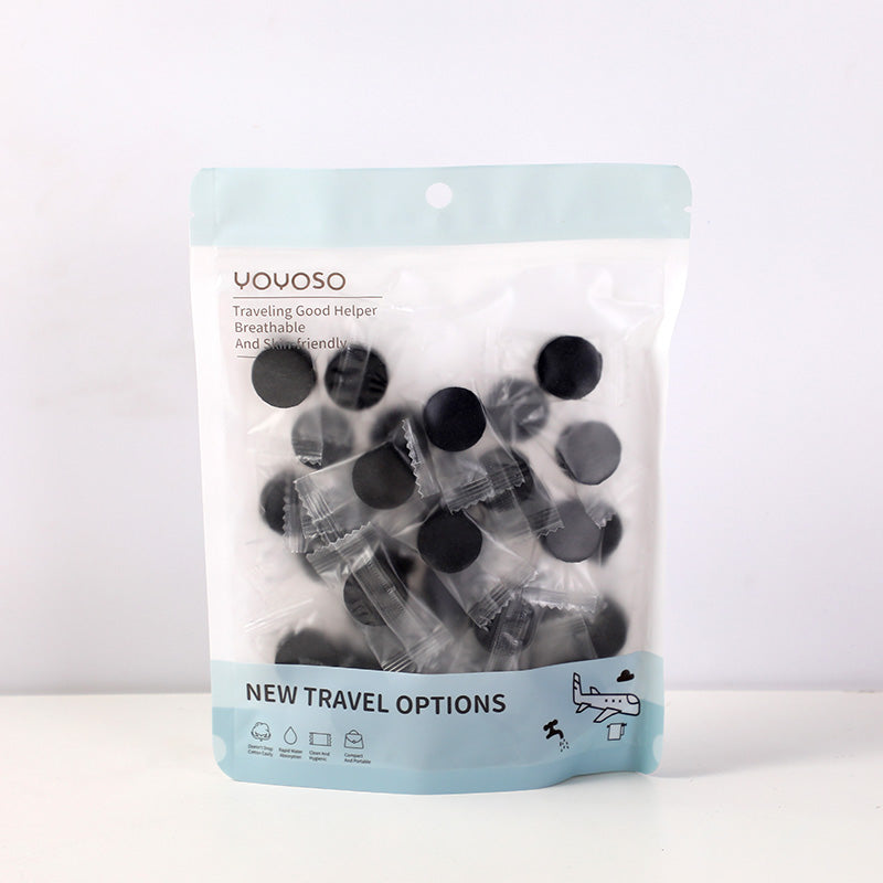 TOALLA DESECHABLE COMPRIMIDA DE BAMBOO/CARBON - 40 UND