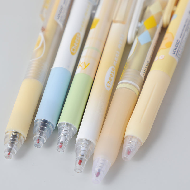 SET DE BOLIGRAFOS QUESO - 6 UND - TINTA NEGRA