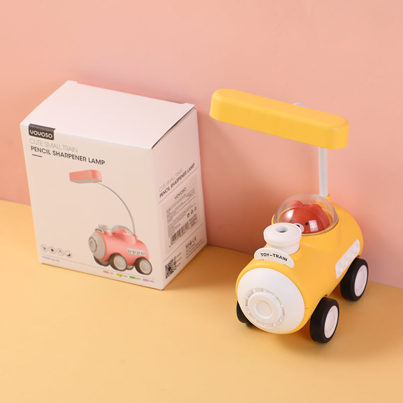 LAMPARA DE ESCRITORIO CON SACAPUNTAS - AMARILLA