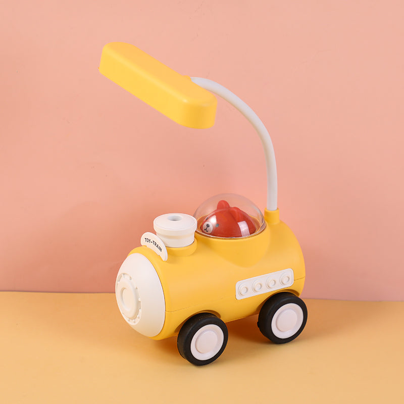 LAMPARA DE ESCRITORIO CON SACAPUNTAS - AMARILLA