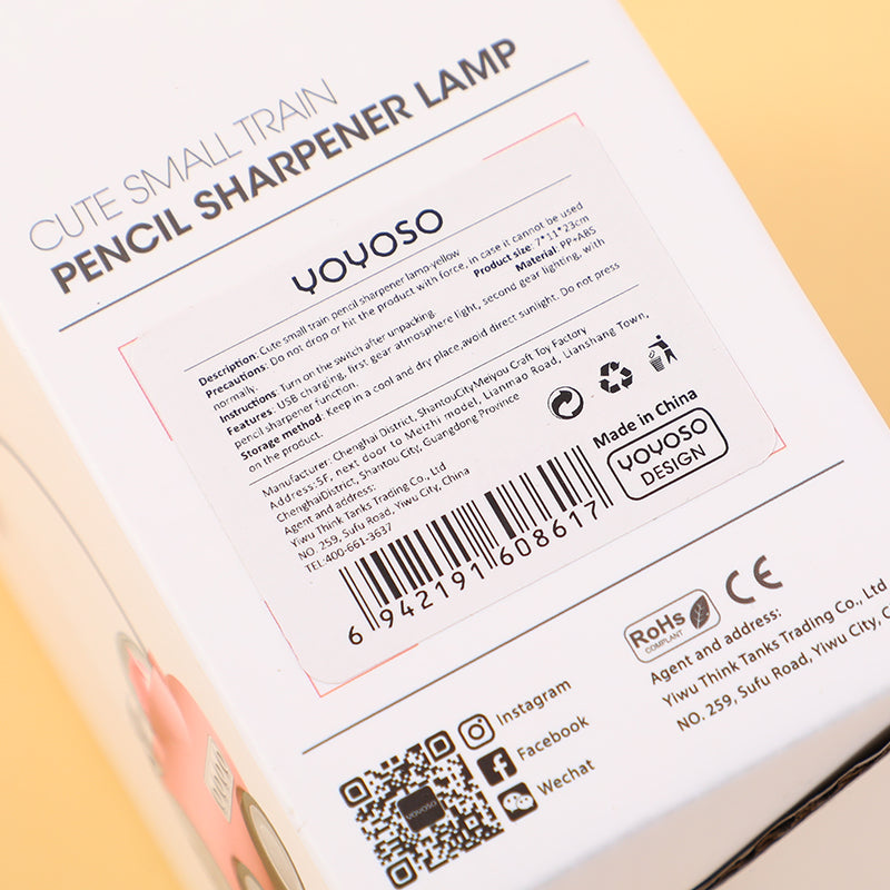 LAMPARA DE ESCRITORIO CON SACAPUNTAS - AMARILLA