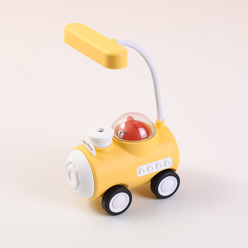 LAMPARA DE ESCRITORIO CON SACAPUNTAS - AMARILLA