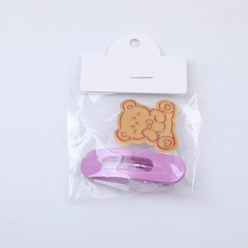 GANCHO PARA EL CABELLO DE ACRILICO CON CARICATURAS - TIPO 1