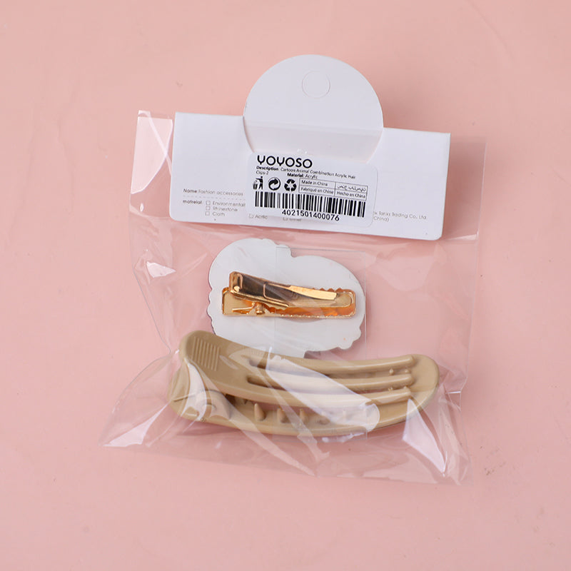 GANCHO PARA EL CABELLO DE ACRILICO CON CARICATURAS - TIPO 2