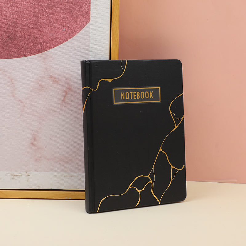 CUADERNO TAPA DURA B6 - NEGRO & DORADO