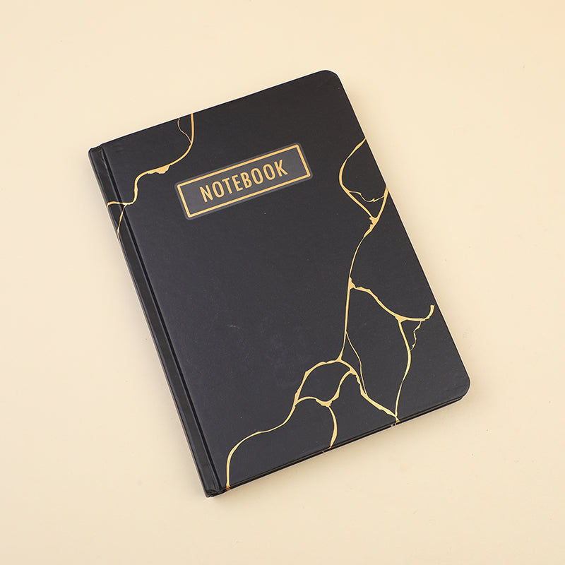 CUADERNO TAPA DURA B6 - NEGRO & DORADO