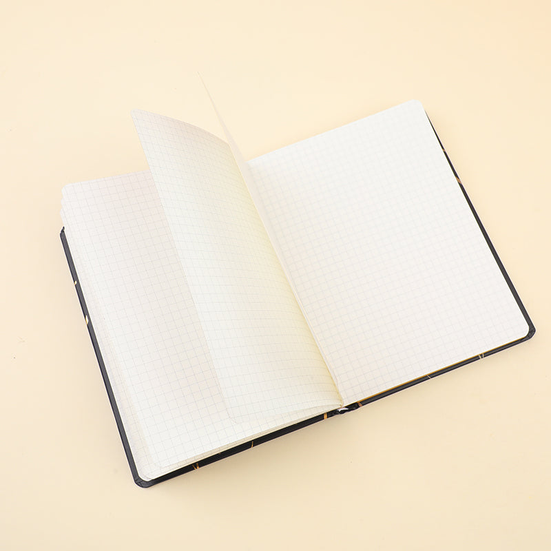 CUADERNO TAPA DURA B6 - NEGRO & DORADO