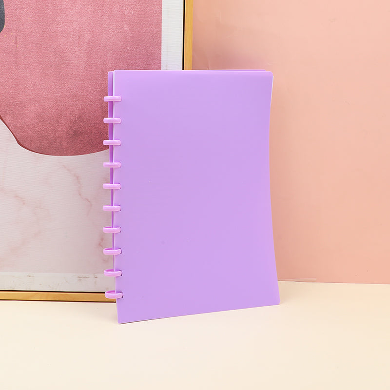 CUADERNO A4 ARGOLLADO -MORADO