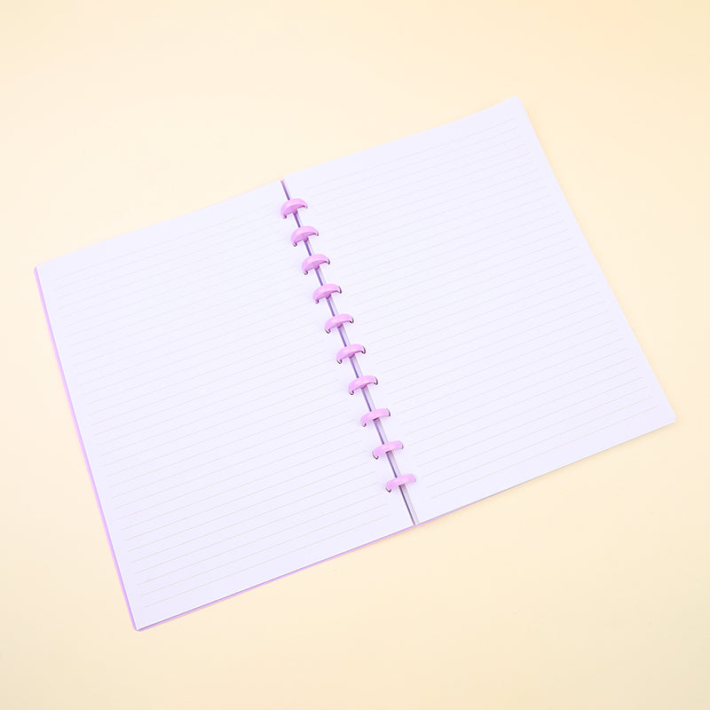 CUADERNO A4 ARGOLLADO -MORADO