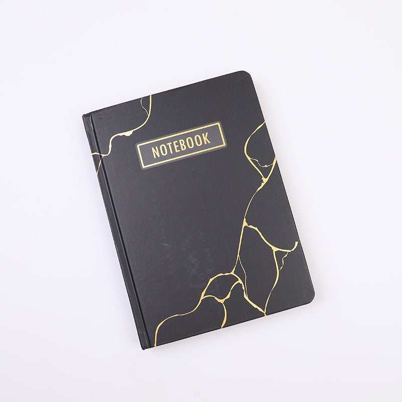 CUADERNO TAPA DURA B6 - NEGRO & DORADO