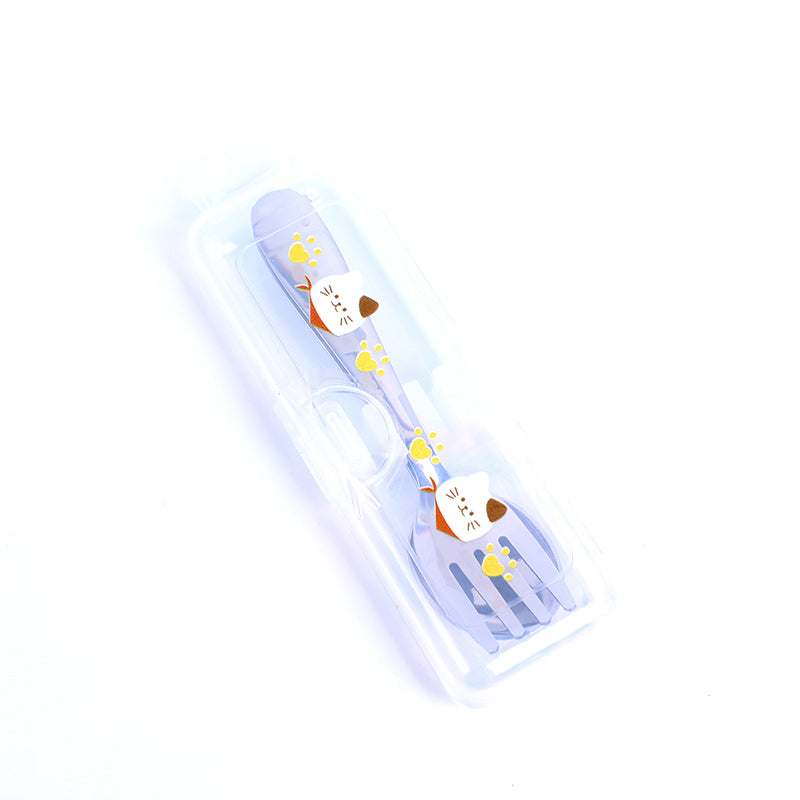 SET DE CUBIERTOS PORTABLE MINI - TENEDOR & CUCHARA