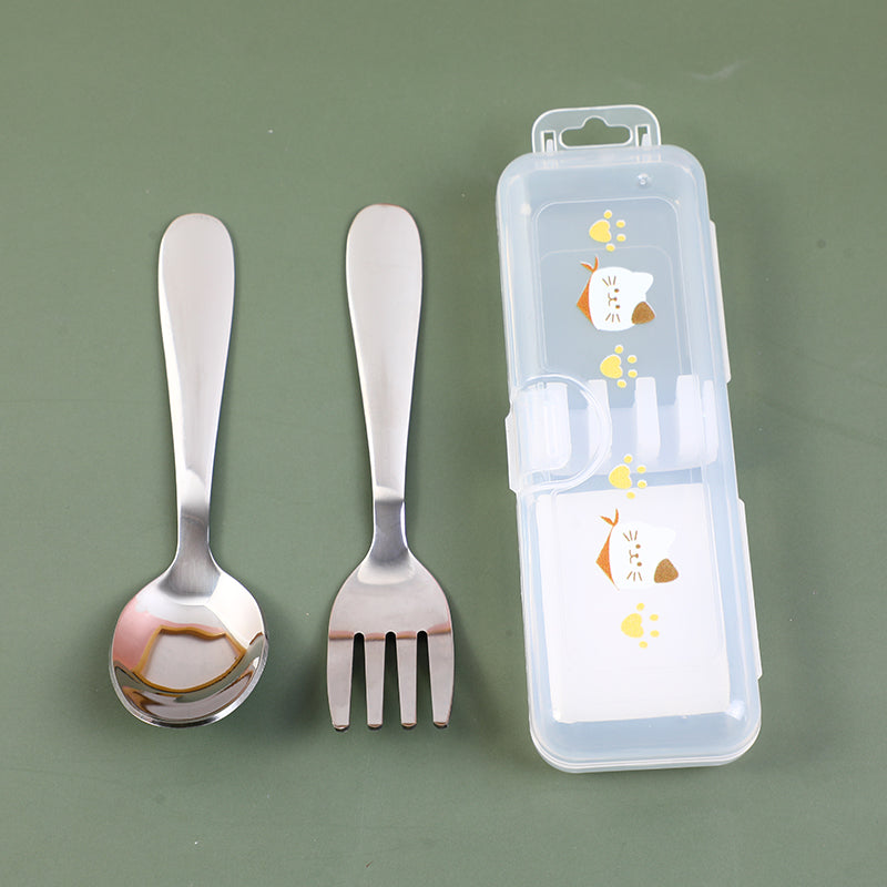 SET DE CUBIERTOS PORTABLE MINI - TENEDOR & CUCHARA