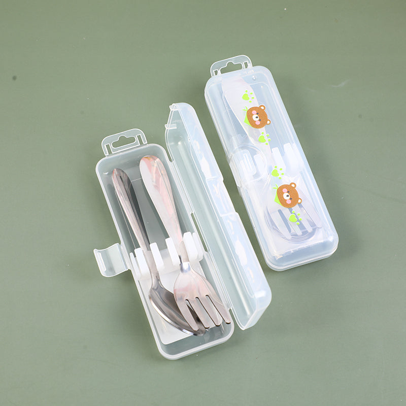 SET DE CUBIERTOS PORTABLE MINI - TENEDOR & CUCHARA