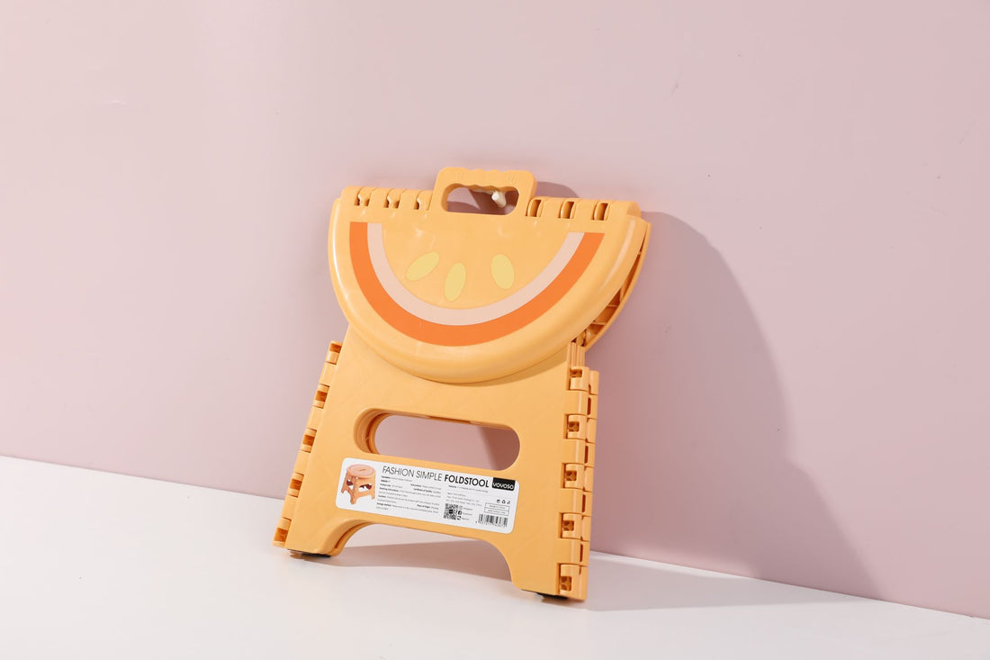 Taburete Plegable Color Naranja Yoyoso
