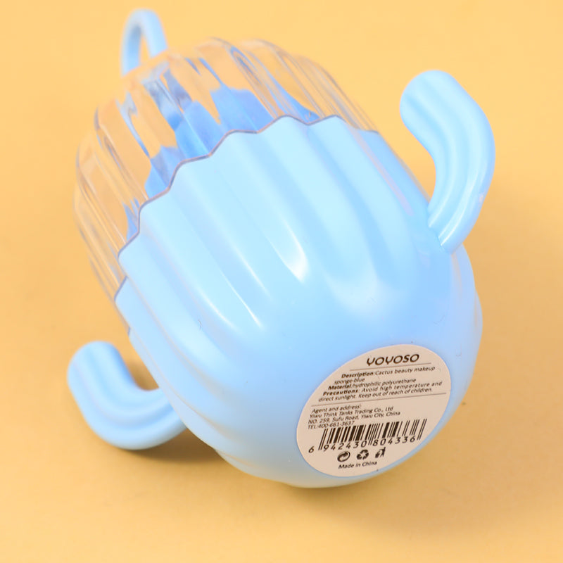 ESPONJA DE MAQUILLAJE - CACTUS - AZUL