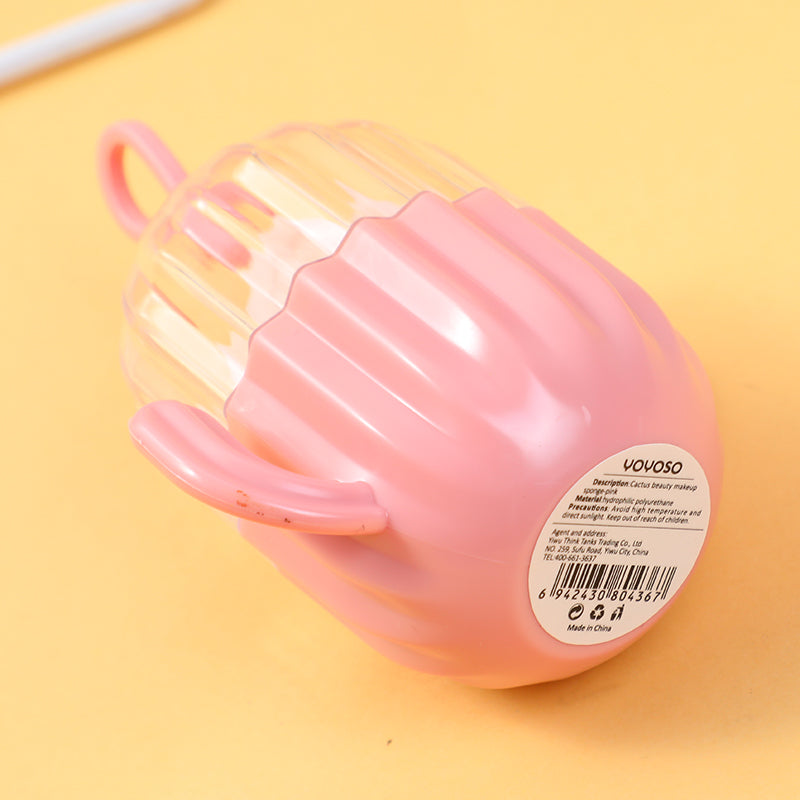 ESPONJA DE MAQUILLAJE - CACTUS - ROSADO