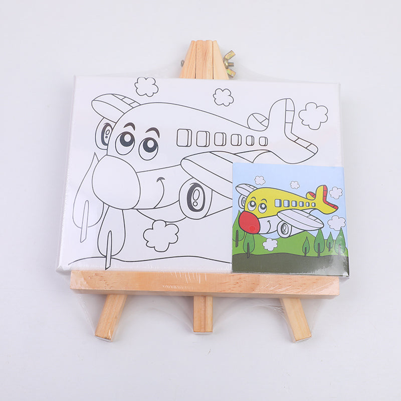 SET DE LIENZO Y PINTURAS 15*20 - AVION