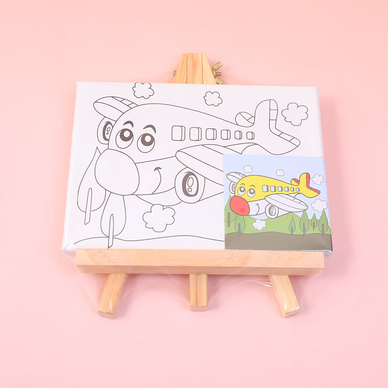 SET DE LIENZO Y PINTURAS 15*20 - AVION