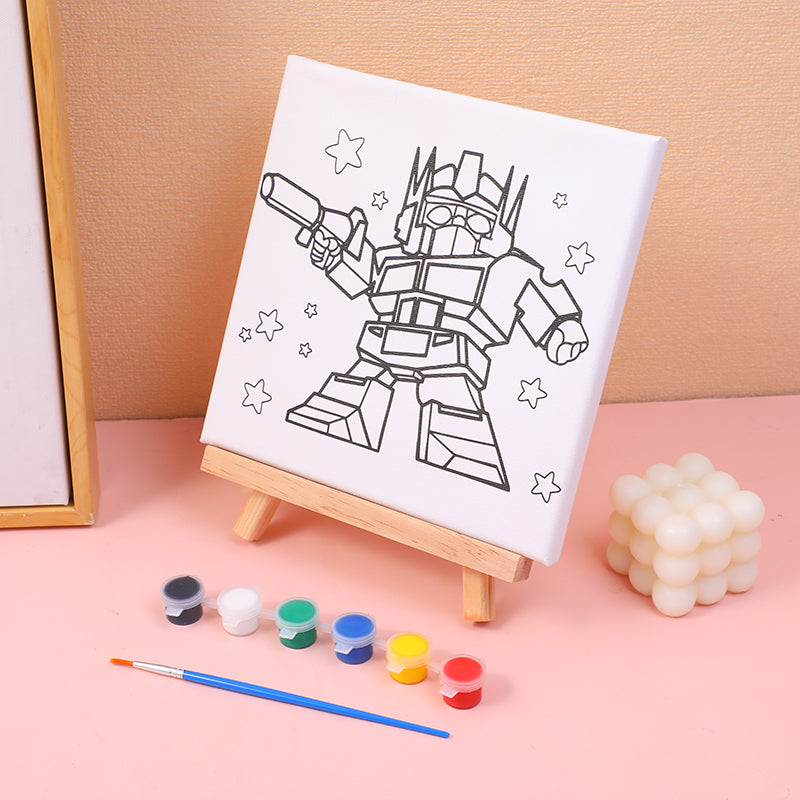 SET DE LIENZO Y PINTURAS 20*20 - ROBOT