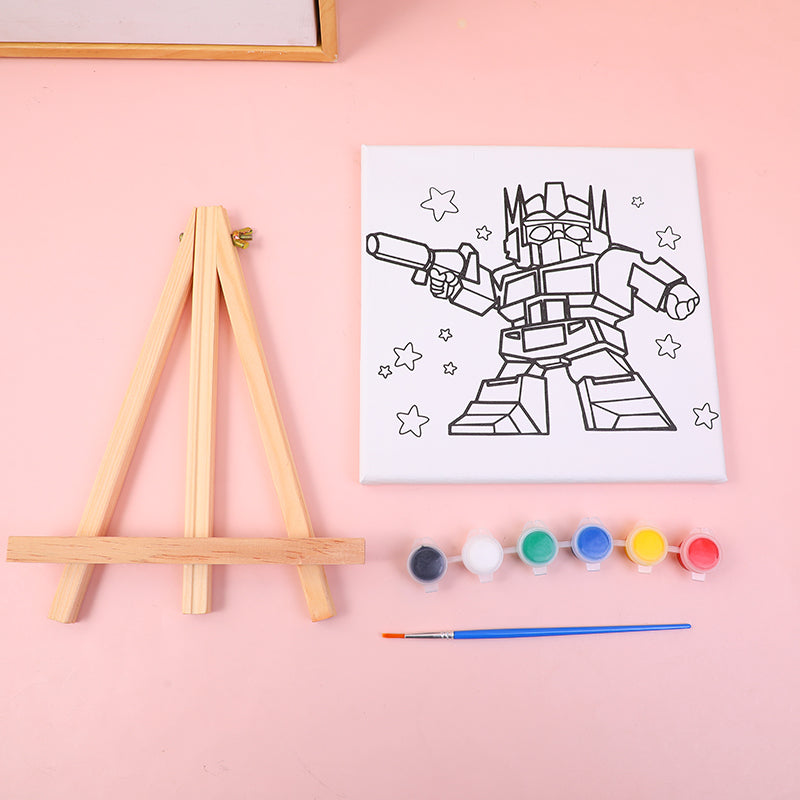 SET DE LIENZO Y PINTURAS 20*20 - ROBOT