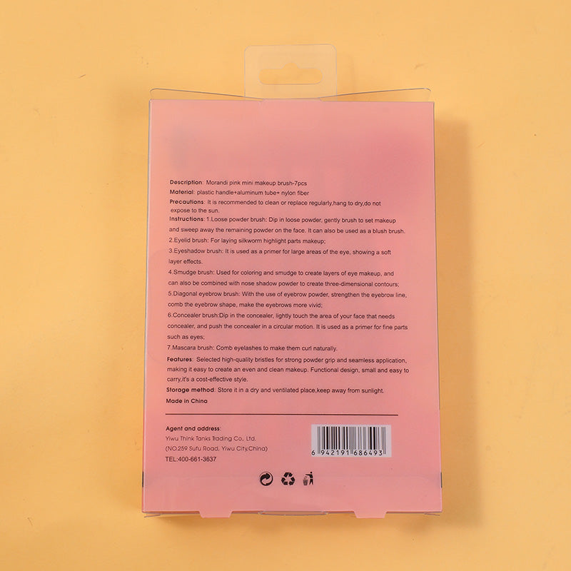 SET DE BROCHAS ROSADAS - 7 UND