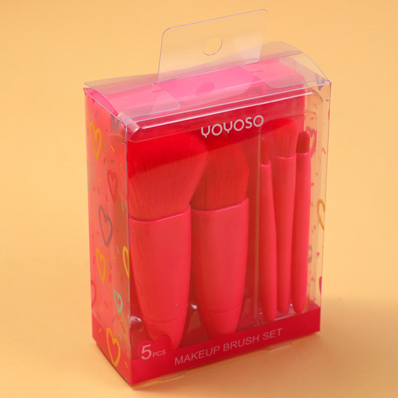 SET DE BROCHAS ROSADAS - 5 UND