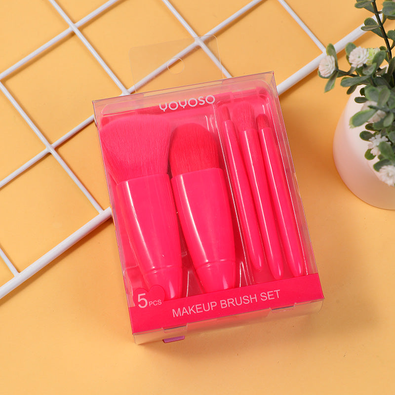 SET DE BROCHAS ROSADAS - 5 UND