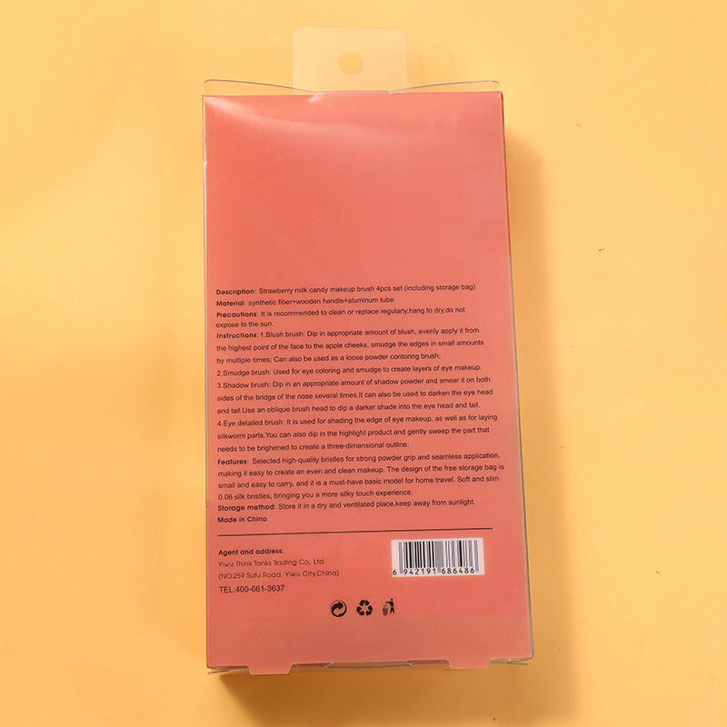 SET DE BROCHAS ROSADAS - 4 UND