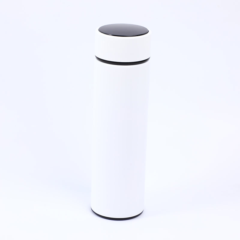 TERMO INSULADO CON LECTOR DE TEMPERATURA 500ML - BLANCO