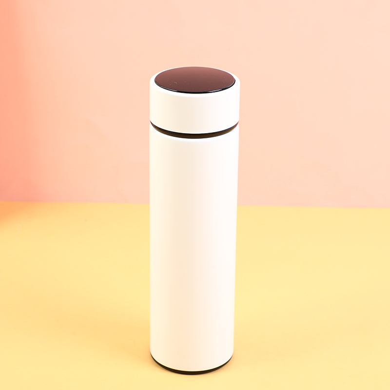 TERMO INSULADO CON LECTOR DE TEMPERATURA 500ML - BLANCO