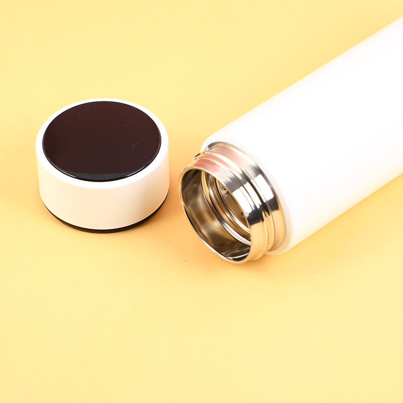 TERMO INSULADO CON LECTOR DE TEMPERATURA 500ML - BLANCO