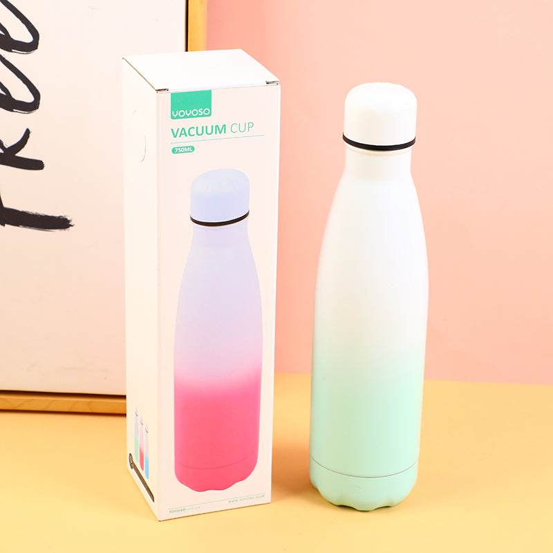 Termo Insulado De Gran Capacidad Ovalado 750Ml Verde