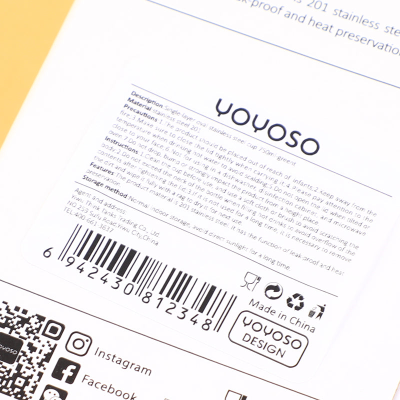 Termo Insulado De Gran Capacidad Ovalado 750Ml Verde