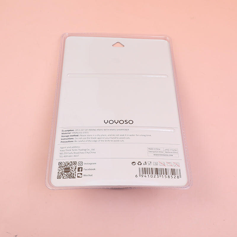 Set De Cuchillo Con Afilador (3 Pcs)