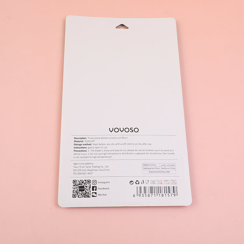 SET DE TIJERAS - 3 UND - AZUL