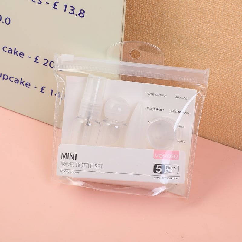 SET DE MINI FRASCOS DE VIAJE - 5UND