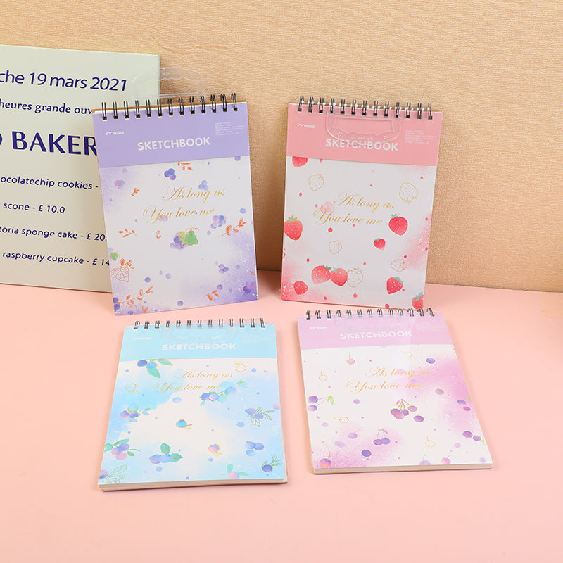 CUADERNO DE DIBUJO - FRUTAS B5 - 30 HOJAS