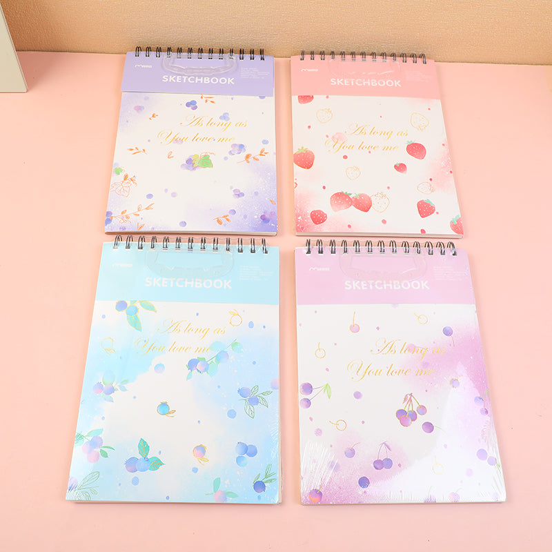 CUADERNO DE DIBUJO - FRUTAS B5 - 30 HOJAS