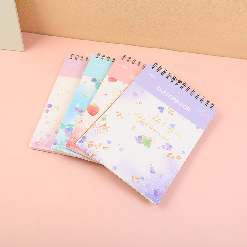 CUADERNO DE DIBUJO - FRUTAS B5 - 30 HOJAS