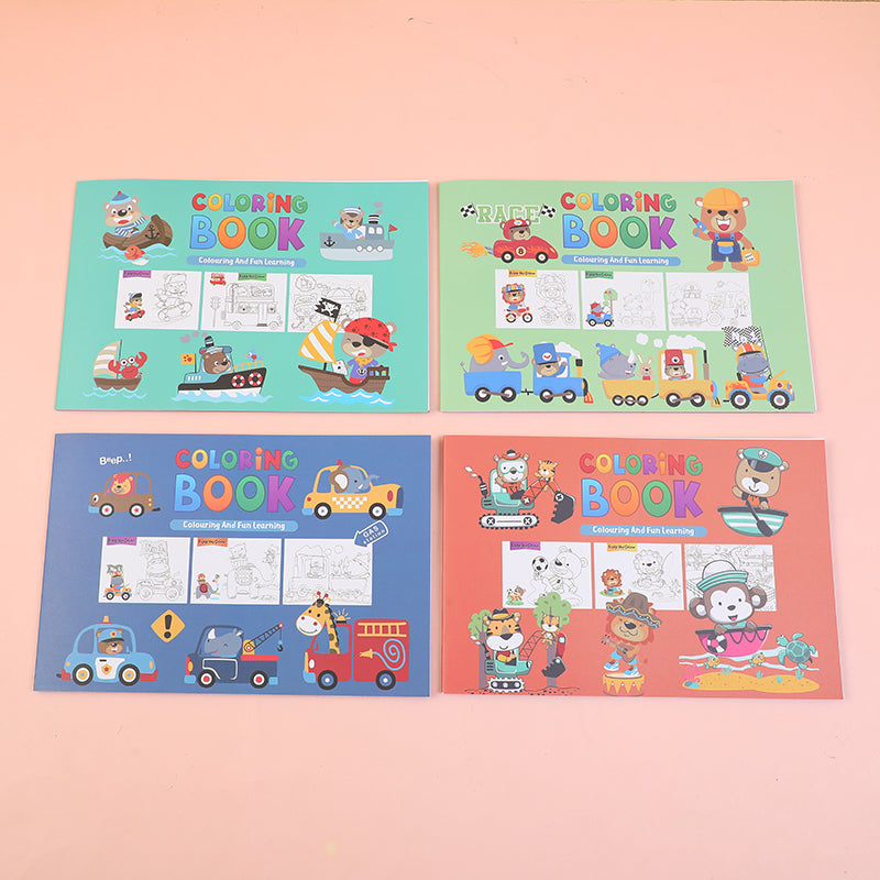 CUADERNO PARA COLOREAR DE ANIMALES A4 - 16 HOJAS